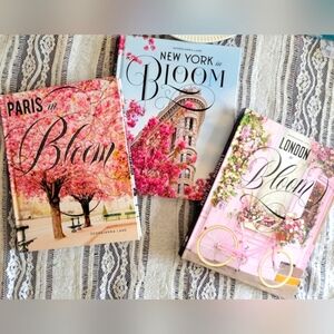Trio Of In Blooms Pink and White Coffee Table Books(Excellent Condition)💓
